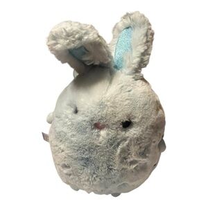 FAO Schwartz 2022 pastel blue bunny tall ears metal button tag 14” rainbow tail